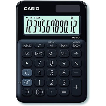 Calcolatrice Da Tavolo Casio Ms-20uc 12 Cifre Nero