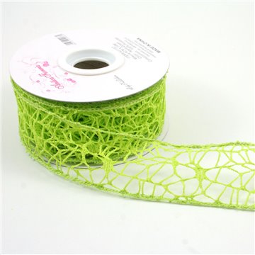 Rotolo Polycotton Cm.5 Verde Nastro  Decorativo