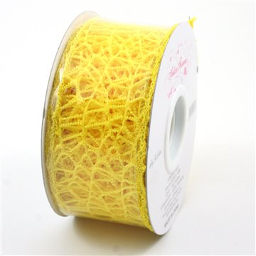 Rotolo Polycotton Cm.5 Giallo Nastro Decorativo