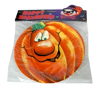 Piatti Carta Zucca Cm.18 Pz.6