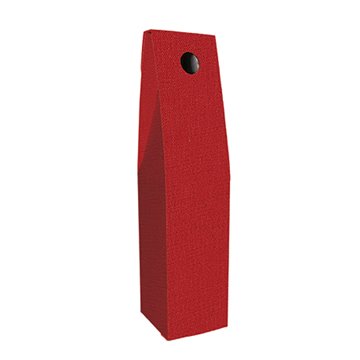 Scatola Per 2 Bottiglie Vino 18x9x40 Goffrato Rosso