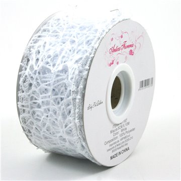 Rotolo Polycotton Cm.5 Bianco Nastro Decorativo