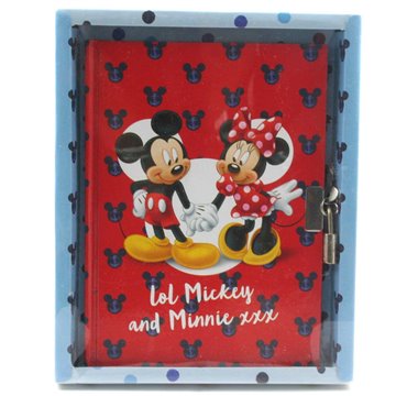 Diario Segreto 80 Pagine Mickey&minnie, Cm.  13x18, 4 So