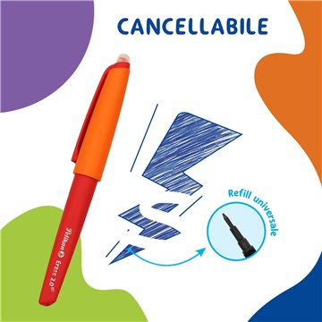 Pelikan Erase 2.0 Penna Cancellabile Ergonomica Roller Blu Per Destrimani