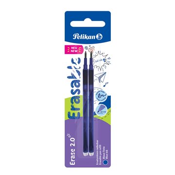 Refill Blu 2 Pezzi Pelikan Erase 2.0 Per Penna Cancellabile