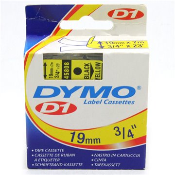 Nastri Dymo D1 Mm.19 X 7 Nero/giallo