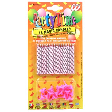 Blister Candeline Magiche Pz.16 0805a Rosa/azzurre