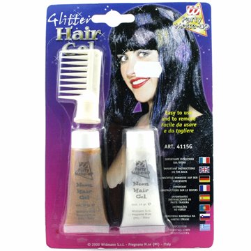 Set Glitter Gel Per Capelli C/pettine 4115g