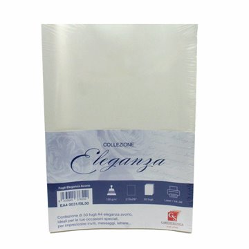 Fogli A4 Gr.120 Pz.50 Avorio Ea40031/bl50