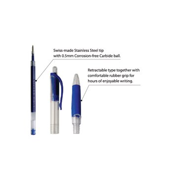 Penna Scatto Gel Mastership 0,5mm Inchiostro Blu Fo-gel05 Flexoffice