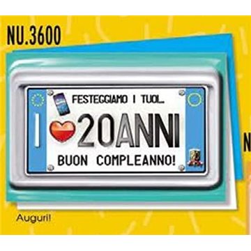 Biglietti Buon Compleanno 20 Anni Nu3600