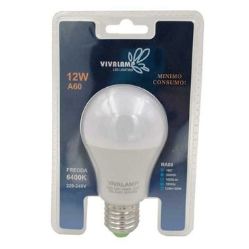 Lampadina Led 12w  6400k E27 A60 Luce Fredda