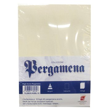 Pergamene Gr.160 Avorio 14.8x21 Cl0800/a5bl10