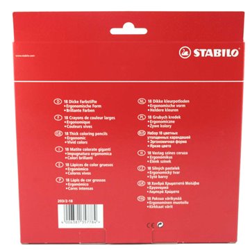 Stabilo Trio Maxi 18 Pastelli Jumbo Triangolare + Temperino