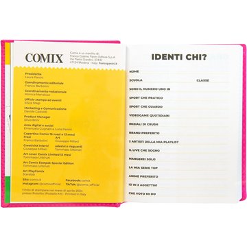 Agenda 16 Mesi Std C Special Comix 71637mf Rosa Scritta Gialla