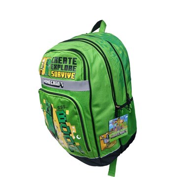 Zaino Scuola Organizzato Jolly Minecraft 72537 Nero