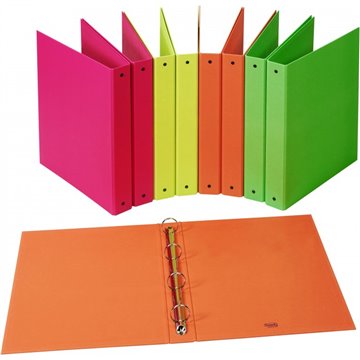 Raccoglitori Europa 22x30 D.30 4 Anelli Fluo Assortiti