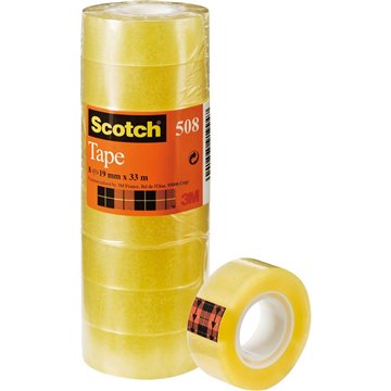 Scotch Nastro Adesivo 3m Trasparente Acrilico 19 Mm X 33 M 8 Pezzi 3m 508 66232