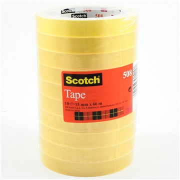 Scotch Nastro Adesivo 3m Trasparente Acrilico 15 Mm X 66 M 10 Pezzi 3m 508 66224