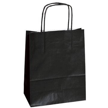 Buste Shopper Carta Kraft 14x9x20 Twisted Nero 078361