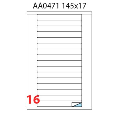 Etichette Multiuso Ff.100 145x17 16xfg Aa0471