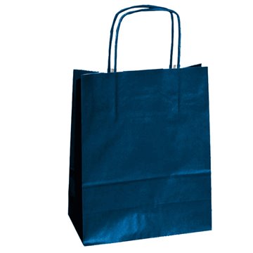 Buste Shoppers Carta Kraft 45x15x50cm Twisted Blu 047558