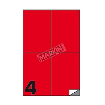 Etichette Multiuso A4 105x148 Rosse 100 Fogli