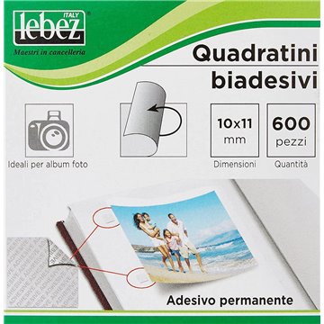 Quadratini Biadesivi Con Colla Permanente 600pz Per Fotografie 630