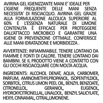 Gel Mani Igienizzante Avirina 300ml