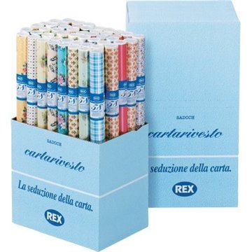 Rotoli Cassetto Rex 58 Carta Lavabile Assortite X33x6 50cm X 5metri