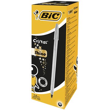 Penne Bic Cristal Shine Argento 921339