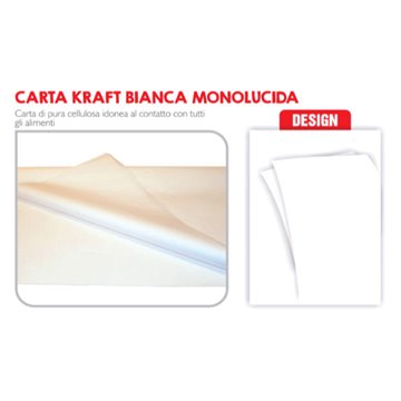 Cellulosa Extra Carta Velina Kraft Bianca Monolucida Gr.30 Cartamodelli