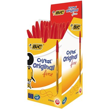 Penne Bic Cristal Fine Rosse 872720