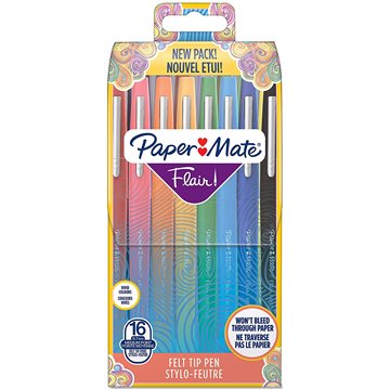 Paper Mate Penne Flair Col Assortiti Confezione Da 16 Penne Punta In Feltro