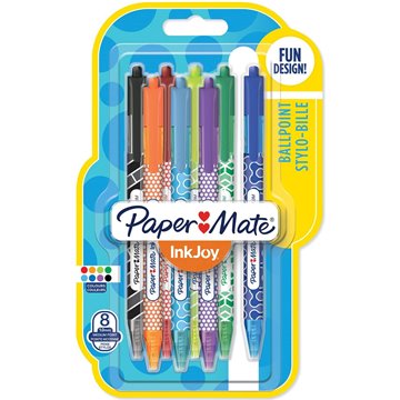 Paper Mate Penne Inkjoy Wrap 100rt 8 Penne Colori Assortiti