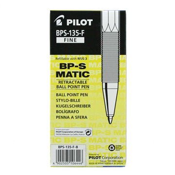 Penne Pilot Bps Matic Nere Punta Fine Bps-135f