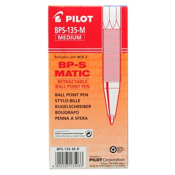 Penne Pilot Bps Matic Rosse Punta Fine Bps-135f