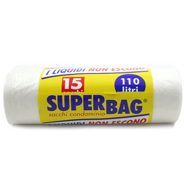 Buste N.u. Superbag Lt.110 Pz.15 70x100 Trasp. Raccolta Rifiuti