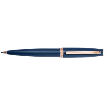 Penna A Sfera Aurora Style Blu In Resina Mat E40-pb Rosa/oro