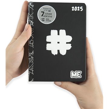 Agenda 16mesi Medium Hashtag Classic Me 71464hs Nero 2025