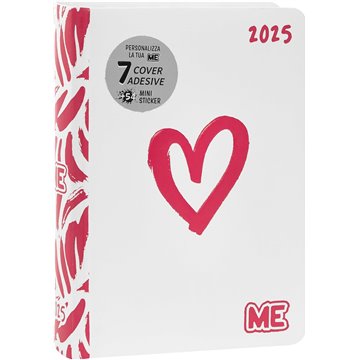 Agenda 16mesi Medium Love Classic Me 71464lv 2025 Cuore Rosso Su Bianco