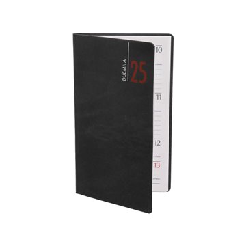 Agenda Settimanale Tascabile Verticale Sintetica 9261xmt14 Nero 2025