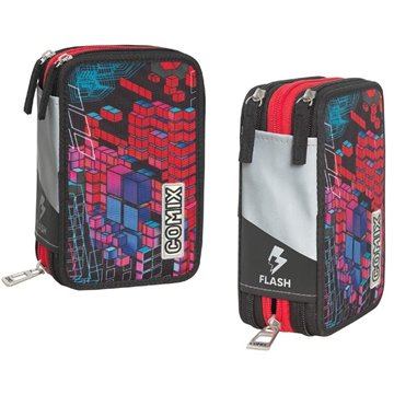 Astuccio Corredato 3 Zip Comix Flash Cube Wave 71549cw