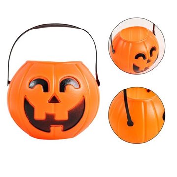 Decorazione Halloween Secchiello Zucca Plastica 614938