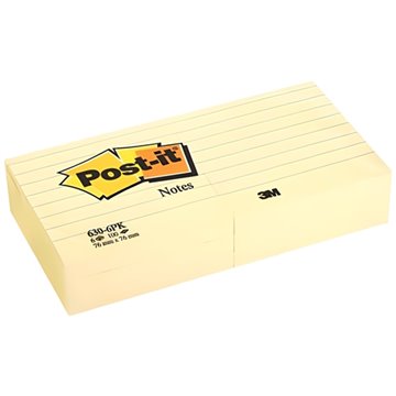 Foglietti Post-it Notes 76x76 Mm A Righe Giallo Canary 50848