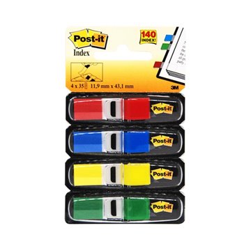 Post-it 683-4 Index Mini 4 Colori 4x35 11,9x43,1mm 140pezzi