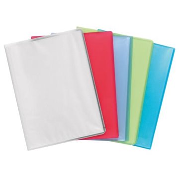 Portalistino Chromaline Polipropilene Flessibile Trasparente 50 Buste Liscio - A4 - Colori Assortiti