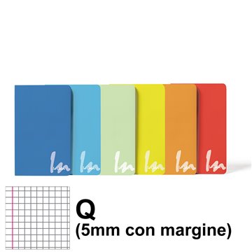 Maxi Quaderno A4 In Color Q 80 Gr. 20+1ff 6 Colori Pantone 79343