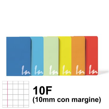 Maxi Quaderno A4 In Color 10f 80 Gr. 20+1ff 6 Colori Pantone 79349