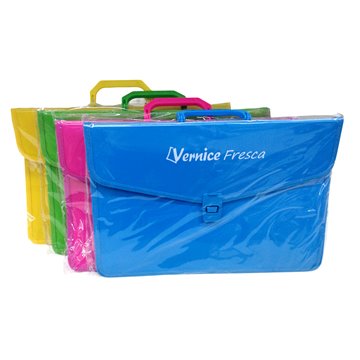 Valigetta Ppl Vernice Fresca Fluo Piccola Bordata 26x38,5 Cm 4 Colori